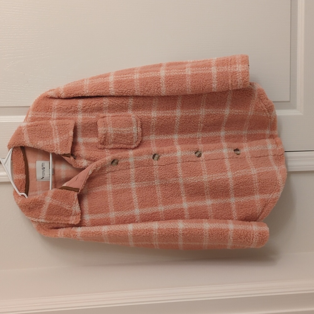 Koolaburra Ugg Pink shacket Sherpa button up cozy sweater flannel